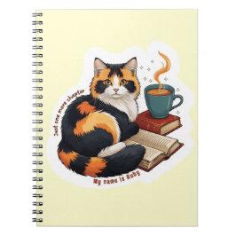 Cozy Calico Cat Personalized Spiral Notebook ノートブック