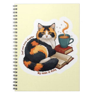 Cozy Calico Cat Personalized Spiral Notebook ノートブック