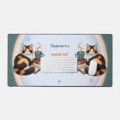 Cozy Calico Cat Productive Day Desk Mat デスクマット (キーボード&マウス)