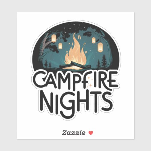 Cozy Campfire Nights Rustic Outdoor Adventure シール (シート)