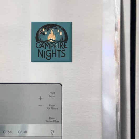 Cozy Campfire Nights Rustic Outdoor Adventure マグネット (インサイチュ (冷蔵庫))