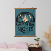 Cozy Campfire Nights Rustic Outdoor Adventure 吊り下げ型タペストリー (寝室)