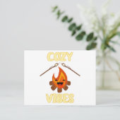 Cozy Campfire Vibes Roasting Marshmallows for Smor ポストカード (スタンド正面)