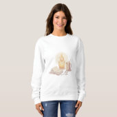 Cozy Candle and Hot Chocolate Illustration スウェットシャツ (正面フル)