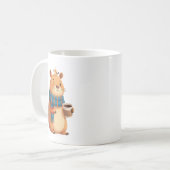 Cozy Capybara Coffee Mug | Cute Whimsical Scarf コーヒーマグカップ (正面左)
