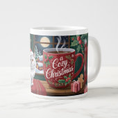 Cozy Cat Christmas ジャンボコーヒーマグカップ (正面右)