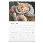 Cozy Cat Dreams ~甘い眠りの1年~ カレンダー (2月 2027)