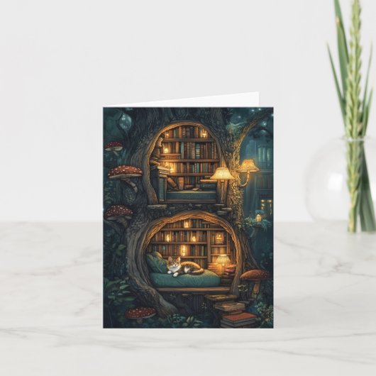 Cozy Cat in a Magic Treehouse Library シーズンカード (正面)