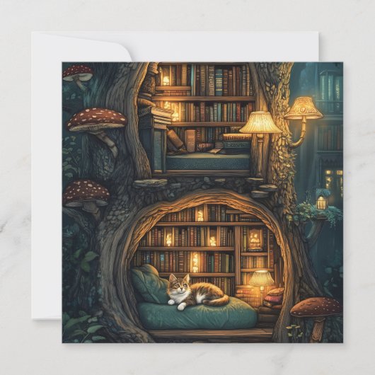 Cozy Cat in a Magic Treehouse Library シーズンカード (正面)