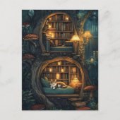 Cozy Cat in a Magic Treehouse Library シーズンポストカード (正面)