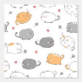 Cozy Cat pattern for Your Kid Room 壁紙 (正面)
