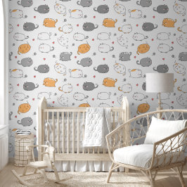 Cozy Cat pattern for Your Kid Room 壁紙