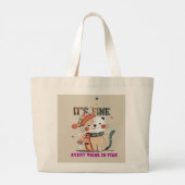 Cozy Cat Vibes – Everything is Fine トート (裏面)