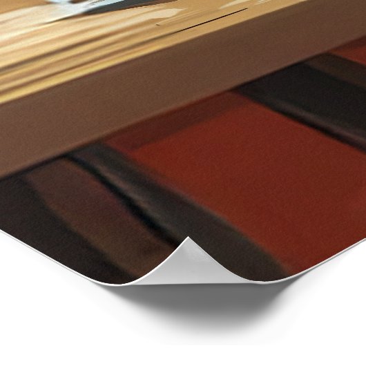 Cozy Cat with Coffee ポスター (角)