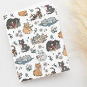 Cozy Cats and Flowers Pattern Blank カード