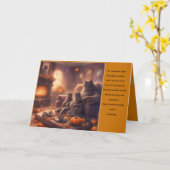 Cozy cats Halloween story card カード (黄色い花)