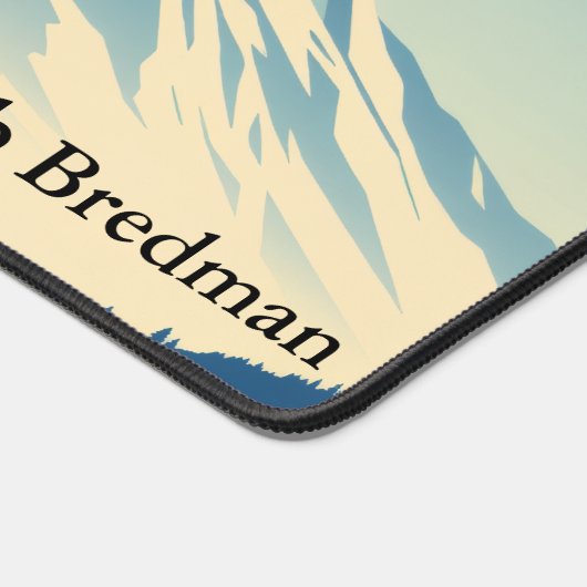 Cozy Chalet Chic Mountain View Gaming デスクマット (コーナー)