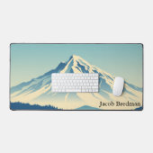 Cozy Chalet Chic Mountain View Gaming デスクマット (キーボード&マウス)