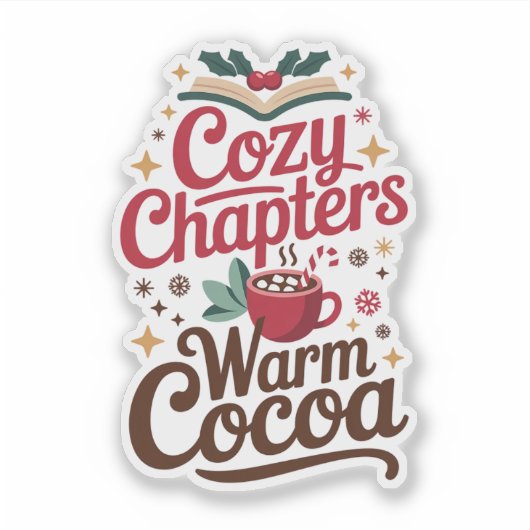 Cozy Chapters Warm Cocoa Festive シール (正面)