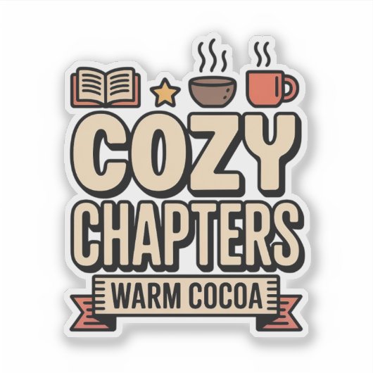 Cozy Chapters Warm Cocoa Holiday シール (正面)