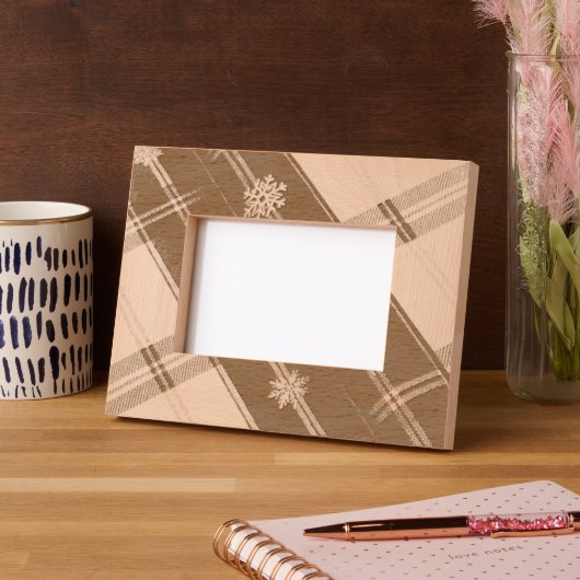 Cozy Checked Picture Frame レーザー彫刻フレーム (左)