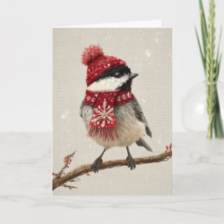 Cozy Chickadee Christmas シーズンカード