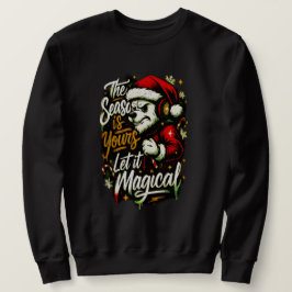 Cozy Christmas Bear DJ Sweatshirt Festive Holiday スウェットシャツ