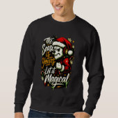 Cozy Christmas Bear DJ Sweatshirt Festive Holiday スウェットシャツ (正面)