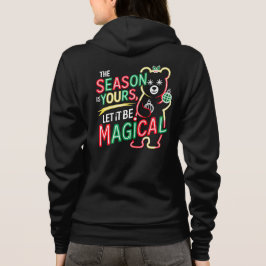 Cozy Christmas Bear Women's Pullover Neon Winter パーカ