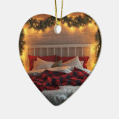 Cozy Christmas Bedroom Ornament | Warm Holiday セラミックオーナメント (左)