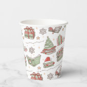 Cozy Christmas Book Lover 紙コップ (裏面)
