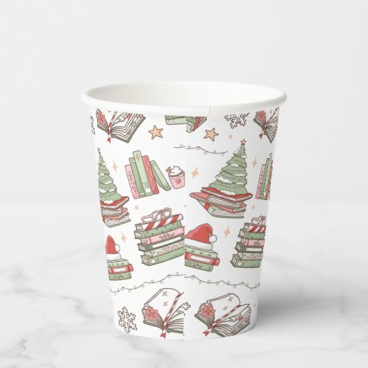 Cozy Christmas Book Lover  紙コップ (右)