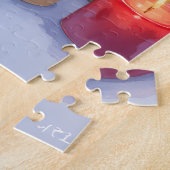 Cozy Christmas Bouvier des Flandres Art ジグソーパズル (側面)