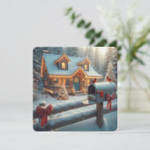 Cozy Christmas Cabin Winter Wonderland シーズンカード (スタンド正面)