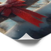 Cozy Christmas Cabin Winter Wonderland ポスター (コーナー)