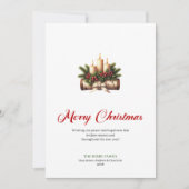 Cozy Christmas candles holly berries design card シーズンカード (正面)