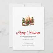 Cozy Christmas candles with holly berries card シーズンカード (正面)