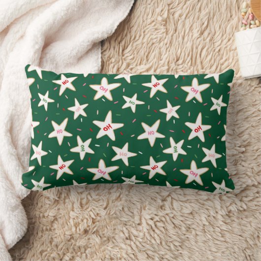 Cozy Christmas Cookie Pattern ランバークッション (ブランケット)