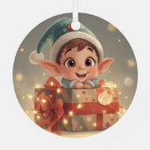 Cozy Christmas Cottage Ornament | Warm Winter メタルオーナメント (裏面)