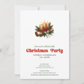 Cozy Christmas Decoration Invite Custom Name 招待状 (正面)