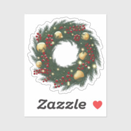 Cozy Christmas Deer with Ornamen Cut Vinyl Sticker シール