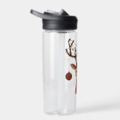 Cozy Christmas Deer with Ornaments and Lights ウォーターボトル (右面)