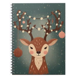 Cozy Christmas Deer with Ornaments and LPhone Case ノートブック