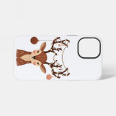 Cozy Christmas Deer with Ornaments and LPhone Case iPhoneケース (裏面横)