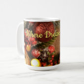 Cozy Christmas Dreams Mug | Holiday Ceramic Mug コーヒーマグカップ (正面左)