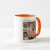 Cozy Christmas Family Mug – Holiday Gift Illustrat マグカップ (正面右)