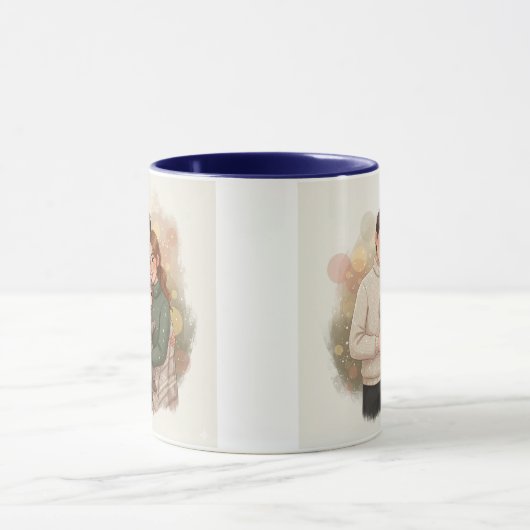 Cozy Christmas Family Mug – Personalized Holiday G マグカップ (中央)