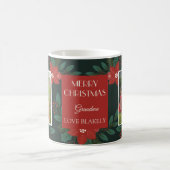 Cozy Christmas Floral 2 Photo Mug Classic Holiday コーヒーマグカップ (中央)