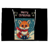 Cozy Christmas Fox Gift Bag ラージペーパーバッグ (裏面)