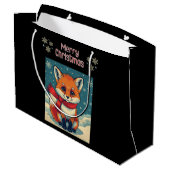 Cozy Christmas Fox Gift Bag ラージペーパーバッグ (裏面アングル)